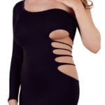 27125041101 sexy mauro mini forema party dress one sleeve 1
